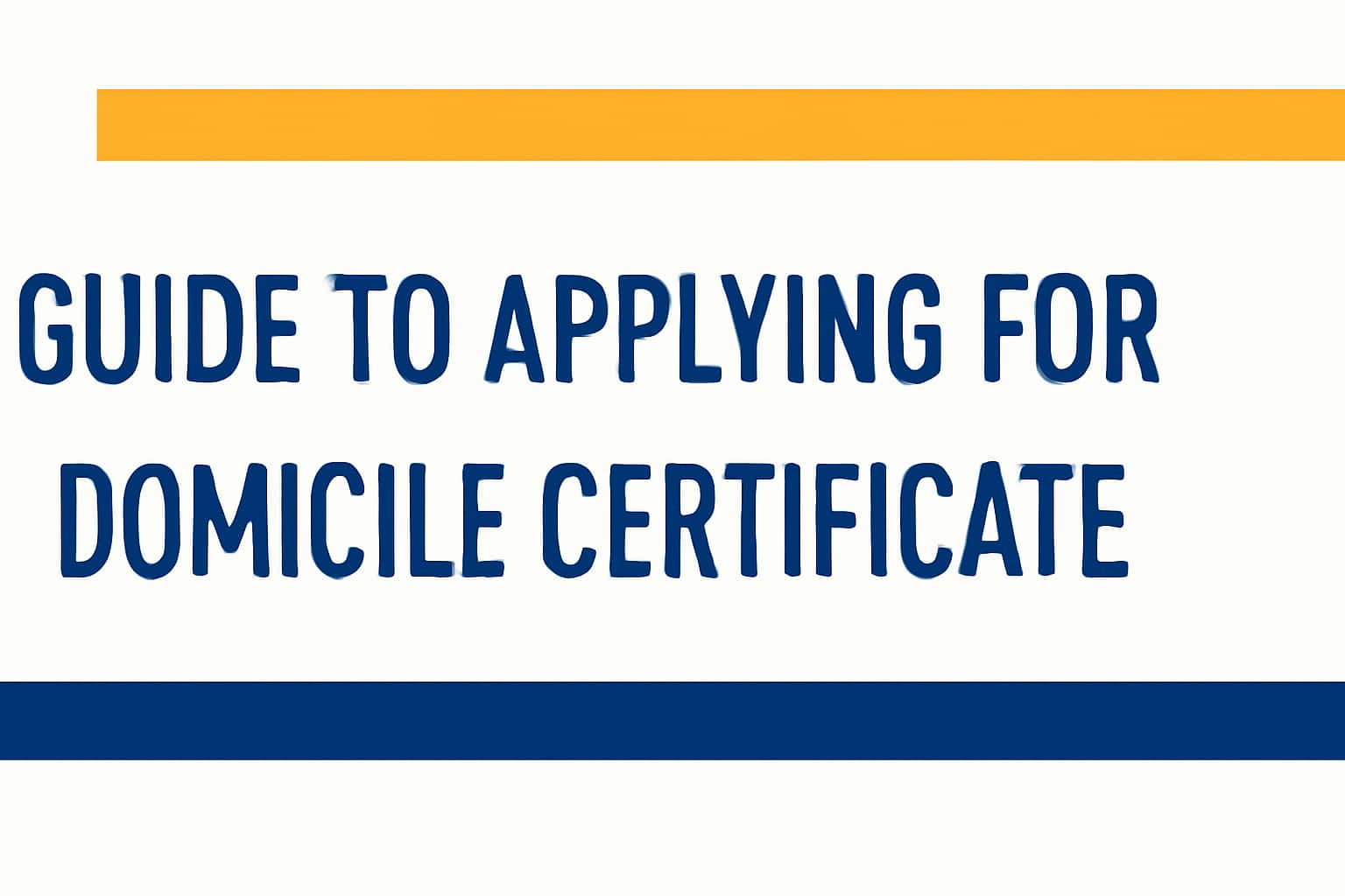 Guide to Applying for Domicile Certificate