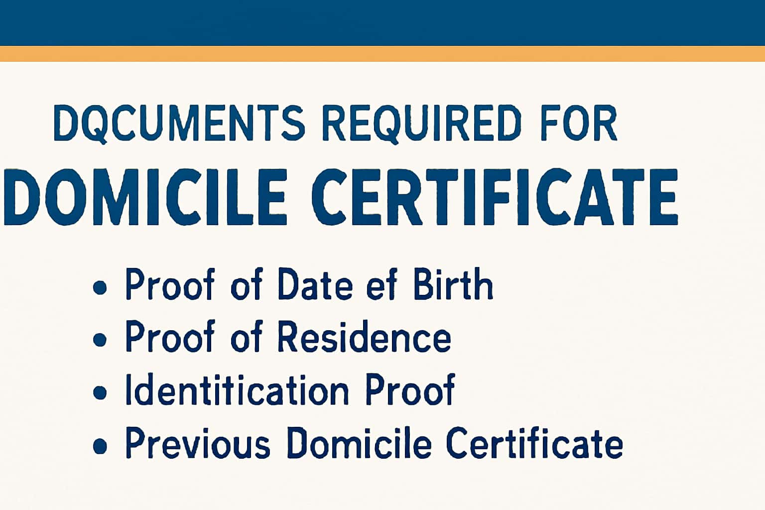 Documents Required for Domicile Certificate