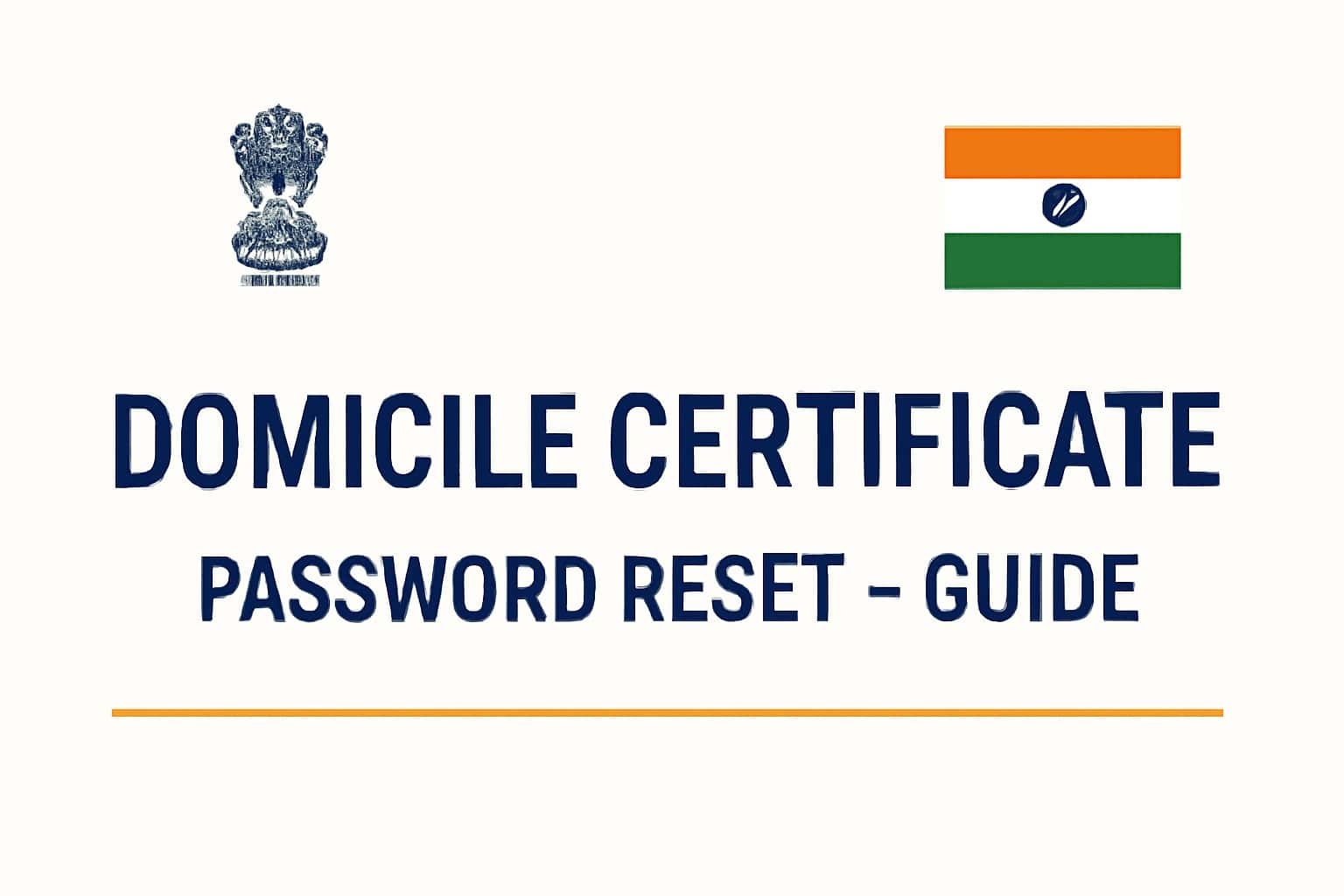 Domicile Certificate Password Reset - Guide